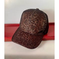 Cc Exclusive Solid Ponytail Cap Leopard Print With Black Mesh Covering Nwt Black Casual Baseball Cap For Parties, Casual Black Baseball Cap For Party, Casual Baseball Cap For Party, Ponytail Cap, Cabbie Hat, Western Hats, Kendall + Kylie, Black Mesh, Hat Pattern