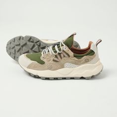 For superb comfort with an ecological edge, you don’t have to look much further than the Flower Mountain brand for inspiration. Drawing influence from the great outdoors, and quality sneaker construction, the brand have crafted the ‘Yamano 3’ design for the modern consumer. Boasting a technical fabric upper, with suede trim and inserts, cork insoles, reinforced laces, and the perfect comfort footbed, this sneaker is with you every step of the way. These iconic designs make a bold statement, but fit right into the ethos that we follow here at Son of a Stag; that quality construction and design should serve you through many a season. Technical fabric shell Suede inserts Cork insole Notched tread for grip Reinforced laces Inspired by Mother Nature Product Code: 0012017393.01.1N48 Flower Mountain, Fila Shoes, Great Outdoors, Military Green, The Great Outdoors, Spaceship, Mother Nature, Icon Design, The Modern