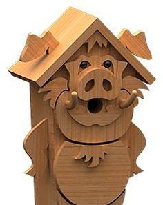 a wooden birdhouse with the words, diy birdhouse plans pig on it