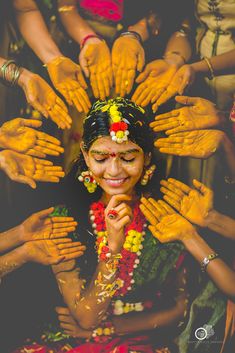 haldi-ceremony-photos Dulhan Haldi Pose Indian, Wedding Photo Stills, Haldi Function Ideas For Bride, Half Saree Haldi Function, हल्दी Wedding, Haldi Creative Photography, Bride Mangala Snanam Stills, Haldi Function Poses For Bride, Sadi Haldi Photo