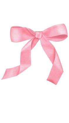 a pink ribbon tied on top of a white wall