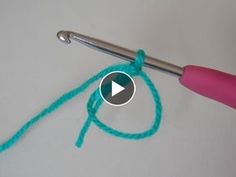 the video shows how to crochet with yarn