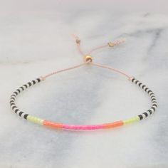 Adjustable String Bracelet Seed Bead Bracelet Tiny Beaded | Etsy Cheap Rainbow Stretch Bracelet With Tiny Beads, Beaded String Bracelets, String Bracelets, Wood Bead Bracelet, Seed Bead Bracelet, Beads Bracelet Design, Mini Hoop Earrings, Silk Cord, Beaded Bracelets Diy