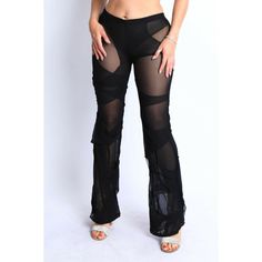 Women's Bell Bottom Yoga Layered Mesh Flared Leg Pants S,M,L Condition: New With Tags Color: Black Accents: Layered, See Through Style: Dress Pants Fabric Type: Mesh Material: 95%Polyester, 5%Spandex Fit: Regular Type: Pants Features: Comfort Rise: High (Greater Than 10.5 In) Closure: Pull On Leg Style: Flared Size Type: Regular Women's Bell Bottom Yoga Layered Mesh Flared Leg Pants The Layered Flare Pants Are The Perfect Pair For Your Everyday Life. They Are Comfortable And Stylish, Having A Ca Edgy Fitted Summer Pants, Edgy Stretch Summer Pants, Edgy Stretch Pants For Summer, Edgy High-waisted Summer Pants, Edgy Long Pants For Summer, Bar Night Club, Two Piece Outfits Pants, Style Dress Pants, Bar Night