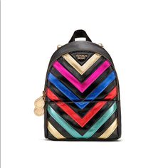 Brand New Victoria Secret V-Quilt Rainbow Mini City Backpack Selling Price: $37 Victoria's Secret Black School Bag, Victoria's Secret School Bag With Adjustable Strap, Victoria's Secret Backpack With Zipper Closure, Victoria's Secret Backpack With Zipper, Victoria's Secret School Backpack With Adjustable Strap, Victoria's Secret Backpack With Adjustable Strap For Travel, Victoria's Secret Backpack With Adjustable Strap, Victoria's Secret Travel Backpack, Trendy Victoria's Secret Backpack For Daily Use