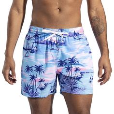 Enjoy a comfortable, stylish fit with these Men's Chubbies 5.5-inch swim trunks. Enjoy a comfortable, stylish fit with these Men's Chubbies 5.5-inch swim trunks. Stretch mesh liner 5.5-in. approximate inseam Secret inside pocket Back pocket Made out of our 4-way stretch fabricFIT & SIZING Elastic waistband Drawstring closureFABRIC & CARE Polyester, spandex Mesh lining Machine wash Imported Size: L 5 INCH. Color: Pastel Blue. Gender: male. Age Group: adult. Blue Swimwear With Built-in Shorts For Vacation, Blue Tropical Swim Trunks For Pool, Beachy Swim Trunks For Pool Vacation, Blue Swim Trunks For Surfing Vacation, Blue Swim Trunks For Surfing, Tropical Blue Swim Trunks For Beach Season, Blue Tropical Short Swimwear, Beachy Blue Swimwear For Warm Weather, Blue Swim Trunks With Built-in Shorts For Vacation