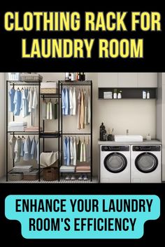 the laundry room is clean and ready to be used by someone in their home or business