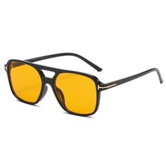 Luxury Oversized Women Trendy Yellow Lens Mens Aviator Retro 90's Sunglasses Product Dimension - Lens Width:57mm (2.24inches) | Frame Height:51mm (2.01inches) | Bridge Width:17mm (0.67inches) |Total Frame:141mm (5.55inches) | Arm Length:146mm (5.75inches) Uv400 Protection Lens -- These Uv400 Lenses Block 100% Uva And Uvb Harmful Light. Eliminate Reflected Light And Stray Light, Perfectly Protect Your Eyes From Long-Term Damage, And Make Your Eyes Feel More Comfortable And See More Clearly. Produ Casual Wayfarer Shield Sunglasses For Streetwear, Casual Yellow Tinted Aviator Sunglasses, Casual Yellow Aviator Sunglasses With Tinted Lenses, Casual Yellow Sunglasses For Streetwear, Casual Yellow Shield Sunglasses With Polarized Lenses, Casual Yellow Aviator Sunglasses With Uv Protection, Casual Shield Sunglasses For Streetwear, Casual Yellow Tinted Shield Sunglasses, Casual Yellow Shield Sunglasses With Tinted Lenses