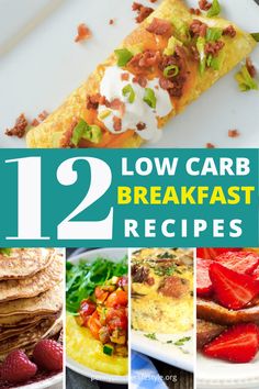 twelve low carb breakfast recipes with the title overlay