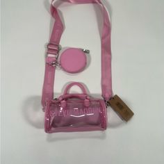 Steve Madden Mini Pink Plastic Barrel Purse Very Cute Mini New With Tags See Pictures For Details Cross Body Purse Plastic Purse, Tiny Purse, Strawberry Soda, Steve Madden Purse, Mini Pink, Makeup Needs, Steve Madden Bags, Cross Body Purse, Pink Plastic