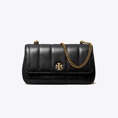 As an industry expert, our Kira Mini Flap Bag in Black combines plush comforts of classic car interiors with chic, durable design. With beveled hardware and linear quilting, this luxurious leather bag features a chain-accented crossbody strap. Tory Burch Shoulder Bag, Tory Burch Kira, Womens Designer Handbags, Flap Shoulder Bag, Designer Crossbody Bags, Tory Burch Bag, Mini Tote, Quilted Leather, Flap Bag