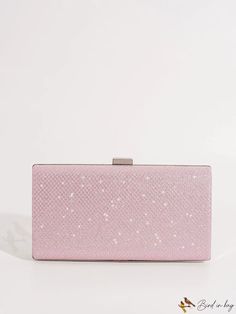 BirdinBag - Chic Square Sequin Clutch: Stylish Party Bag with Decorative Accents Sequin Clutch, Pink Details, Party Clutch, Stylish Party, Decorative Accents, Party Bag, Square Bag, Perfect Party, Sequin