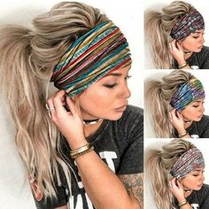 The circumference of the headband is 20" (50.8cm) and it will comfortably stretch to around 22-23" (55.9 - 58.4cm) Depth of each band at its widest part is 11" (28cm). Wear it as an Extra Wide style or Turban Style! High Stretchy ,Sweat Wicking , Washable - Workout headbands easily absorbs sweat from forehead, keep head cooler and drier. Boho headbands for women can be washed without any worries of shrinking or losing color. Non Slip No Headache Hair bands - Keeping your hair out of your face sh Head Turban, Cotton Headband, Yoga Headband, Stretchy Headbands, Bandana Hairstyles, Boho Headband, Headband Pattern, Wide Headband, Styl Boho