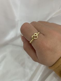 Cute heart and infinity ring in 14k solid gold, yellow gold with shiny finish, it is size 7 but we can make it to the measure you need, send a message if you have another question, item sold by piece, weight undetermined. Heart And Infinity, Gold Heart Ring, Infinity Heart, Infinity Ring, Cute Heart, Ring Gold, Rings Statement, Gold Yellow, Gold Ring