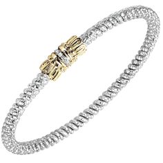 .05cttw Diamonds Sterling Silver & 14k Yellow Gold; 3mm Vahan Jewelry, Clean Sterling Silver, Trending Bracelets, Stackable Bangles, Luxury Jewelry Brands, Buy Jewellery Online, Simple Diamonds, Diamond Bangles Bracelet, Diamonds And Gold