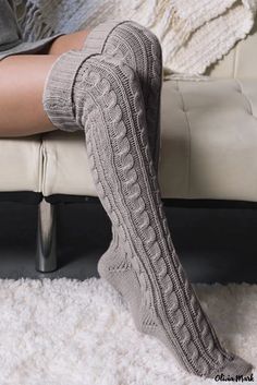 Olivia Mark - Premium Charcoal Cable Knit Thigh-High Socks in a Classy Gray Shade Cozy Thigh High Socks For Stocking Stuffer, Cozy Knee-high Socks For Stocking Stuffers, Cozy Comfortable Knee-high Socks For Stocking Stuffers, Cozy Thigh High Knitted Socks, Knee-high Cable Knit Socks For Stocking Stuffers, Casual Thigh-high Socks For Stocking Stuffers, Casual Thigh High Socks For Stocking Stuffer, Cozy Over The Knee Socks For Stocking Stuffers, Thick Thigh High Cozy Socks