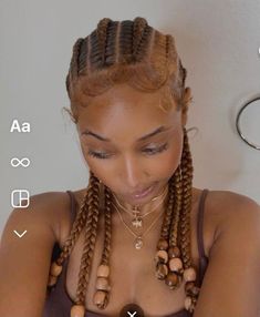 Canerows Braids Women, Braided Hairstyles On Natural Curly Hair, Fun Protective Hairstyles, Straight Back Feed In Braids Natural Hair, Crown Rolls Braids Black Hair, Fine Cornrows Braids, Cornrows For Natural Hair Black Women, Simple Braids With Beads, Temporary Protective Hairstyles