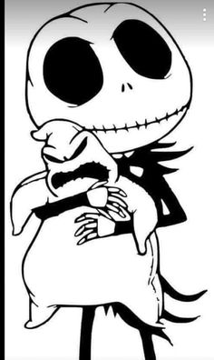 a cartoon skeleton holding a baby in its arms with the caption's name on it