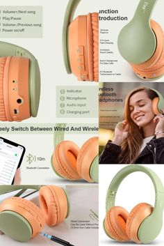 an image of headphones with different functions