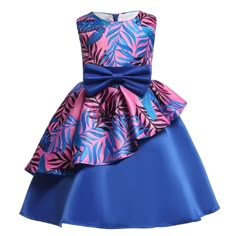 Girls Floral Printing Sleeveless Party Dress Children Ruffles Prom Dresses More Suit For 2-9 Years Old Teens Girls. Seasons: Spring, Summer, Autumn, Winter Ball Gown Dress, Floral, Bowknot, Back Zip, Knee Length, Gorgeous Dresses For Princess Girl Prefect For Special Occasions, Christmas Day, Wedding Pageant, Birthday Party, Performance, Holiday, Prom Etc. Gentle Wash And Hang Dry Recommended. Dry Clean Is Also A Good Option, It Will Lengthen The Use Of Your Clothes Flower Girls Wedding, Baby Girl Princess Dresses, Princess Dress Kids, African Dresses For Kids, African Wear Dresses, Afrikaanse Mode, Kids Party Dresses, Kids Fashion Dress, Dresses For Girls