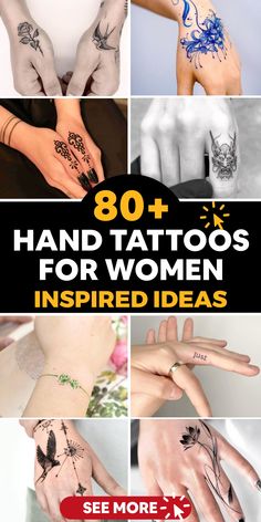 hand tattoos for women inspired ideas that are easy to do in less than 30 minutes