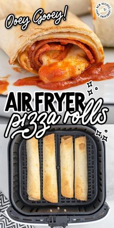 Air Fryer Pizza Rolls Air Fryer Pizza Rolls, Air Fryer Pizza, Air Fryer Recipes Snacks, Slice Of Heaven, Tasty Recipes Videos, Quick Recipes Snacks, Pizza Bites, Gooey Cheese, Pizza Rolls