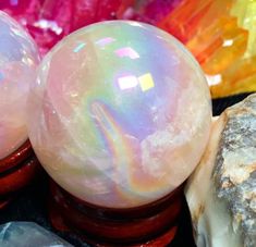 Crystal Aesthetics, Oil Rainbow, Quartz Aesthetic, Moodboard Pictures, Pastel Witch, Witch Core, Rainbow Aura Quartz, Crystal Display