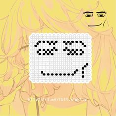 a cross stitch pattern with an emo smiley face in the middle and text that says,