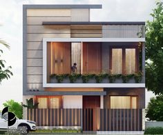 an architectural rendering of a two story house