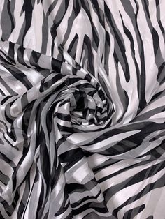 a black and white zebra print fabric