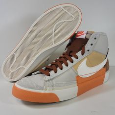 Up For Grabs Are The Rare Nike Blazer '77 Pro Club Light Bone Pecan Mens Size 9.5 Shoes Dq7673 001. Brand New Without Box And Never Worn. Thanks Orange High-top Sports Sneakers With Gum Sole, Orange High-top Sneakers With Gum Sole For Sports, Sporty Orange High-top Sneakers With Gum Sole, Nike Orange Skate Shoes With Gum Sole, Retro Orange Leather Sneakers, Brown High-top Sneakers With Vulcanized Sole For Sports, Orange High-top Skateboarding Sneakers, Orange High-top Sneakers With Gum Sole For Streetwear, Orange High-top Sneakers For Skateboarding