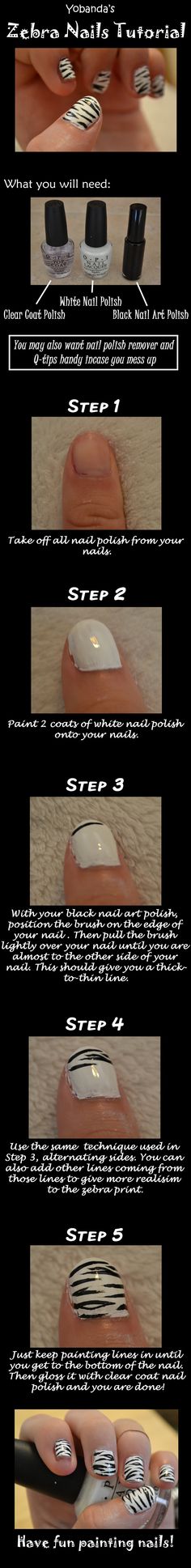 Zebra Tips Nails, Zibra Paint Nail Art, Zebra French Tip Nails Y2k, Zebra Nail Tutorial, How To Do Zebra Print Nails, Zebra Nails, Prom Nails, Nail Paint, Carnival Party