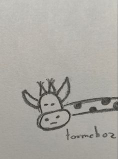 a drawing of a giraffe holding a toothbrush