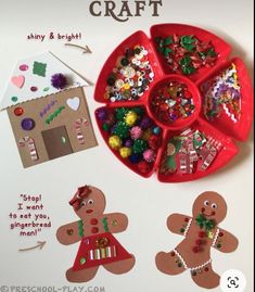 the gingerbread craft is ready to be made with candy and candies in it