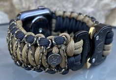 "FREE USPS PRIORITY MAIL SHIPPING FOR DOMESTIC US ORDERS (Includes U.S. Military APO/FPO Address Overseas) Thank you for visiting our shop \"Cording 2U\". A veteran owned business. Handcrafted Paracord wearables customized \"According To You\". Handcrafted with 100% Nylon Paracord \"MADE IN USA\" Our Products include: 🔹Custom handcrafted watch bands according to your wrist size, style, and color of choice. If you don't see it in our page yet, please contact us and we can discuss your options. ? Adjustable Paracord Watch Bands For Outdoor, Functional Black Apple Watch Band For Outdoor, Black Paracord Bracelet Strap Watch Band, Functional Black Wear-resistant Apple Watch Band, Paracord Watch, Adjustable Wear-resistant Apple Watch Band For Outdoor, Apple Watch Sizes, Amazing Watches, Apple Watch Accessories