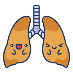 Happy lungs cartoon PNG Design Soft Board, Lungs