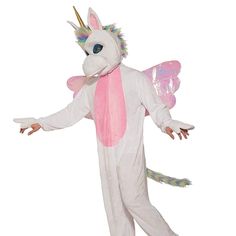 a person in a unicorn costume with wings