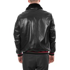 ITALIAN MEN LEATHER JACKET MADE WITH GENUINE LAMBSKIN LEATHER , - removable fur collar COLOR : BLACK SIZE : FOR MORE DETAILS OF THE MEASUREMENTS PLEASE CHECK THE PICTURE #5. (comfortable fit) MADE IN ITALY (FADI -VERA PELLE) We've done our best to represent our true colors but due to the differences in screen resolution for computer monitors, colors can vary slightly. MATERIAL All our skins are tanned in Italy We Guaranty 100% the quality of what we are selling. SHIPPING & HANDLING LEATHER J Leather Jacket With Contrast Collar For Winter, Black Sheepskin Leather Jacket With Padded Collar, Black Fitted Sheepskin Leather Jacket, Fitted Black Sheepskin Leather Jacket, Luxury Collared Leather Jacket For Winter, Luxury Black Leather Jacket With Faux Fur Lining, Black Luxury Leather Jacket With Faux Fur Lining, Black Leather Jacket With Contrast Collar For Winter, Black Leather Jacket With Padded Collar