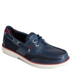 Men's Sperry, Surveyor 2 Eye Boat Shoe. Keep comfortable and look great in this classic boat style. With classic nautical touches like the 360 degree lacing and leather and mesh upper, the Surveyor will be your new favorite on or off the water. Leather and fabric mesh uppers with logo details 360 Lacing System for a customized fit Fabric linings Memory foam cushioned footbed for added comfort Non marking rubber outsole features Razor Cut Wave Siping for the ultimate wet and dry traction Size: 10 Casual Blue Slip-on Boat Shoes, Classic Blue Slip-on Boat Shoes, Synthetic Slip-on Boat Shoes With Cushioned Footbed, Blue Slip-on Boat Shoes, Blue Leather Slip-on Boat Shoes, Sperry Top Sider Men, Sperry Men, Salt Wash, Mens Slip On Shoes