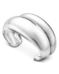 Georg Jensen Sterling Silver Curve Bangle Bracelet Sculptural Jewelry, Organic Jewelry, Bold Jewelry, Open Bangle, Beautiful Gift Wrapping, Georg Jensen, Silver Bangle Bracelets, Sterling Silver Bangles, Natural Forms