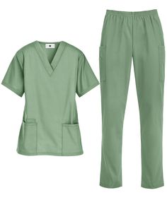 Women s scrub top features a classic, comfortable fit and it s complete with wide patch pockets to keep all your essentials close, including an interior pocket for your cell phone. Women s scrub pants features a classic fit with an elastic waist and tapered legs, these functional scrub pants are both flattering and comfortable. • Scrub Set Includes: Strictly Scrubs Women’s 3 Pocket V-Neck Top and Strictly Scrubs Women’s 3 Pocket Elastic Pant • Top details: • Classic fit • V-neck • Total of 3 poc Scrubs Aesthetic, Scrubs Women, Ceil Blue Scrubs, Midwifery Student, Scrub Uniform, Scrubs Pants, Pant Top, Spa Uniform, Medical Scrubs Outfit