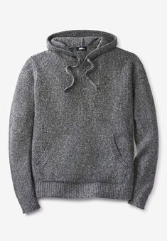 Our Shaker Knit Hoodie combines the best of both worlds: the look of a classic knit sweater and the comfort and feel of your favorite hoodie. Whether at Best Of Both Worlds, Big Clothes, Hooded Sweatshirt Men, Big And Tall Outfits, Hoodie Men, Way To Go, Mens Hooded, Knit Hoodie, Suit Shop