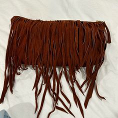 70’s Style Brown /Rust Suede Clutch New Never Worn. Not Vintage Supercool Interior Retro Lining With 2 Pockets Perfect Condition 13”X8” Brown Fall Party Bags, Fall Party Brown Bags, Brown Party Bags For Fall, Fringe Clutch, 70’s Style, Suede Clutch, Suede Fringe, Clutches, Rust