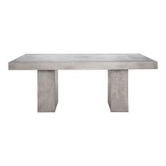 a concrete table on a white background