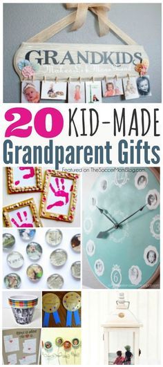 20 kid - made grandparents'gifts that are so cute and easy to make with them