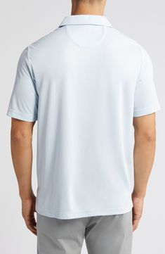 Supersoft fabric and a quarter-zip front for ventilation means all-day comfort in this weekend-ready polo. Quarter-zip closure Spread collar Short sleeves 72% modal, 28% polyester Machine wash, tumble dry Imported Zip Polo, Johnston Murphy, Quarter Zip, Light Blue, Nordstrom, Short Sleeves, Collar, Fabric, Free Shipping