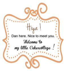 an orange and white sign that says, hug i dan here nice to meet you