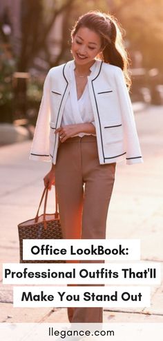 Here's a look book for a working girl trying to get inspiration on professional outfits for women in business. These are fabulous corporate outfits for women and a style that is corporate fashion office chic. Who doesn't want a corporate fashion professional attire and an amazing work wear style? Work wear for women working in offices can be hard to find so click the LLEGANCE like so we can help you easily style outfits for a successful career! Can't wait to chat more after you're read it! Corporate Fashion Office Chic, Corporate Outfits For Women, Interview Outfits, Fashion Professional, Business Professional Outfits, Women Working, Corporate Fashion, Successful Career, Office Chic