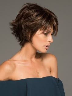 Coco by Rene of Paris is a wispy textured short wig that's look is charming and classic. Featuring a traditional cap construction for the most comfortable and cool fit. The face framing fringe is flattering and the tousled layering throughout adds a fun, fresh look. Also available in gray colors, beautiful shades of grey!SPECIAL FEATURES Traditional Cap Construction Open sides and back for a cool and comfortable fit. Strawberry Blonde Highlights, Short Shaggy Haircuts, Blonde Tips, Shaggy Haircuts, Short Layered Haircuts, Short Hair Haircuts, Short Wigs, Short Hair With Layers, Synthetic Wig