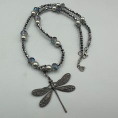 Check out Dragonfly Pendant Necklace Silver Tone Gray Faceted Glass Beaded Whimsical Y2K, the latest item I added on eBay! #eBay #eBaySeller Dragonfly Pendant Necklace, Whimsical Y2k, Brand Name Clothing, Pendant Necklace Silver, Dragonfly Pendant, Faceted Glass, Fashion Jewelry Necklaces, Necklace Silver, Silver Necklaces